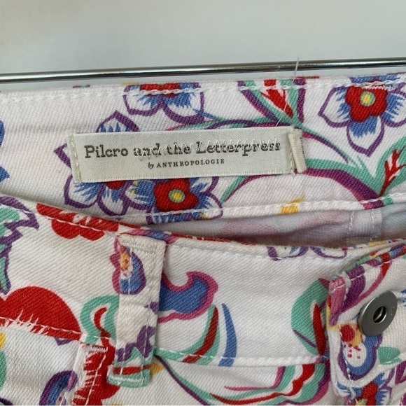 Pilcro and the‎ Letter Press Floral Mid-Rise Skinny Jeans Size 29P - Picture 2 of 6